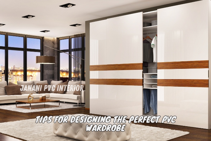 Sophisticated and spacious PVC wardrobe designed by Maran PVCInterior in Bengaluru, featuring modern white and wood finishes, ideal for enhancing urban homes with practical and stylish storage solutions.