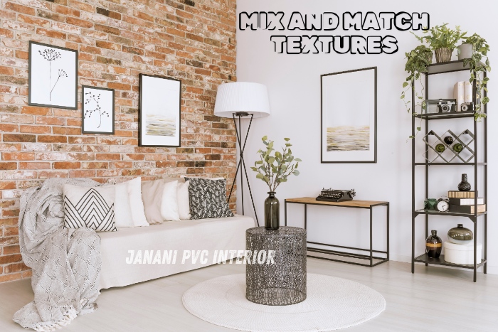 Cozy and eclectic living space designed by Maran PVCInterior in Bengaluru, featuring a mix of textures with a brick wall, modern furnishings, and green plant accents, creating a stylish and inviting environment perfect for relaxation.