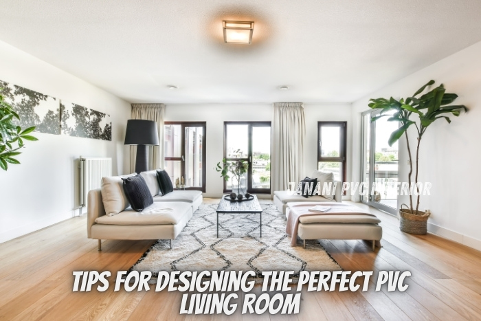 Spacious and airy living room designed by Maran PVCInterior in Bengaluru, featuring sleek PVC flooring, modern furniture, and natural light streaming through large windows, perfect for tips on designing the ideal PVC living room