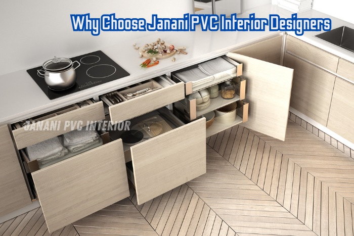 Modern PVC modular kitchen with sleek pull-out storage drawers designed by Maran PVCInterior, Bengaluru.
Maximize your kitchen's space with customized, high-quality PVC cabinets.
Maran PVCInterior offers smart storage solutions for elegant and organized kitchens